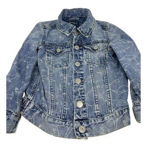 BabyGAP Boys Dinosaur AOP Print Denim Jacket | Size 4 Years Button Front Classic